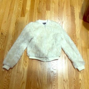 Brand new faux fur bomber jacket